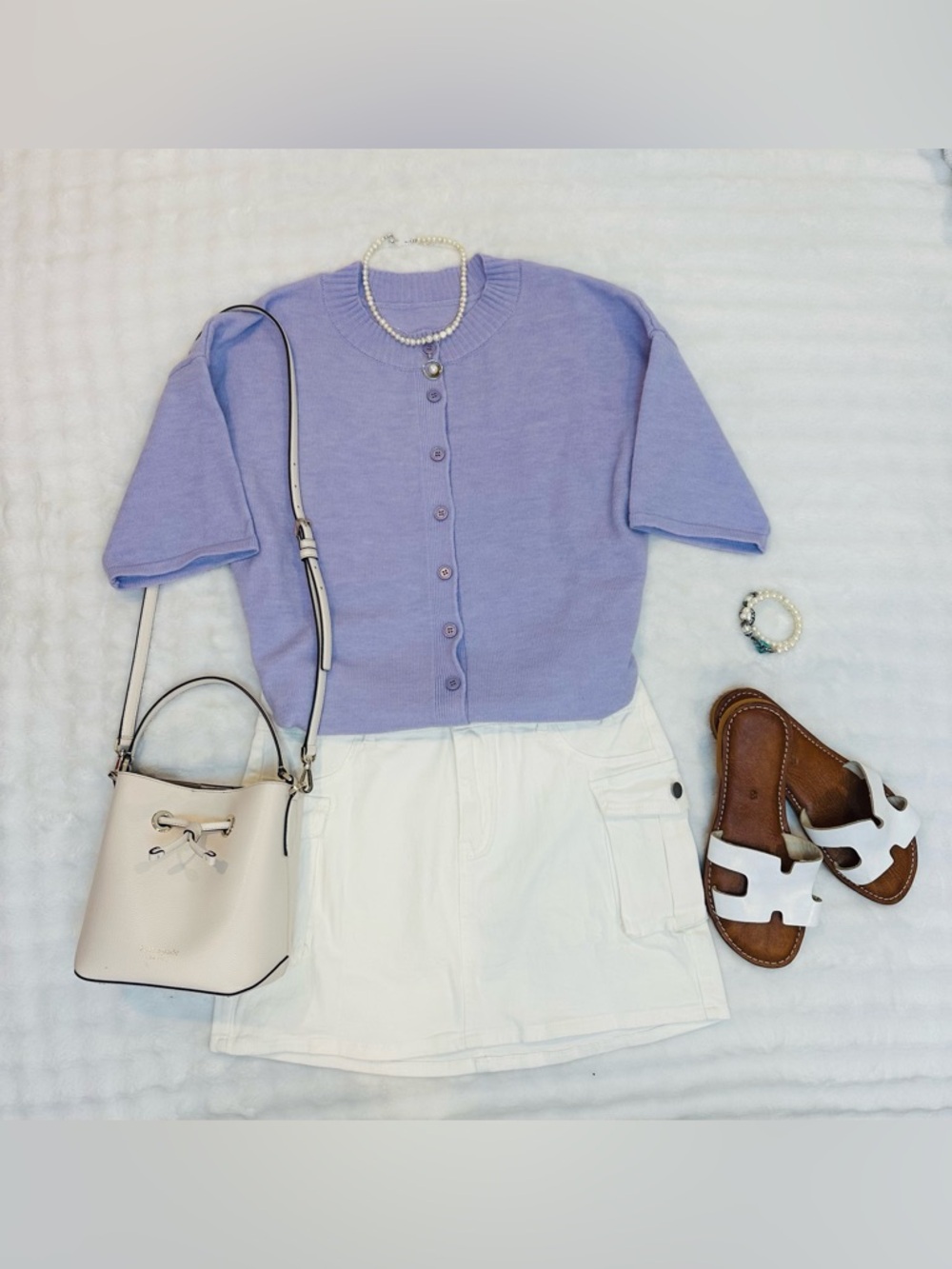 Lavender Button Cardigan